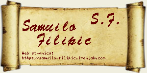 Samuilo Filipić vizit kartica